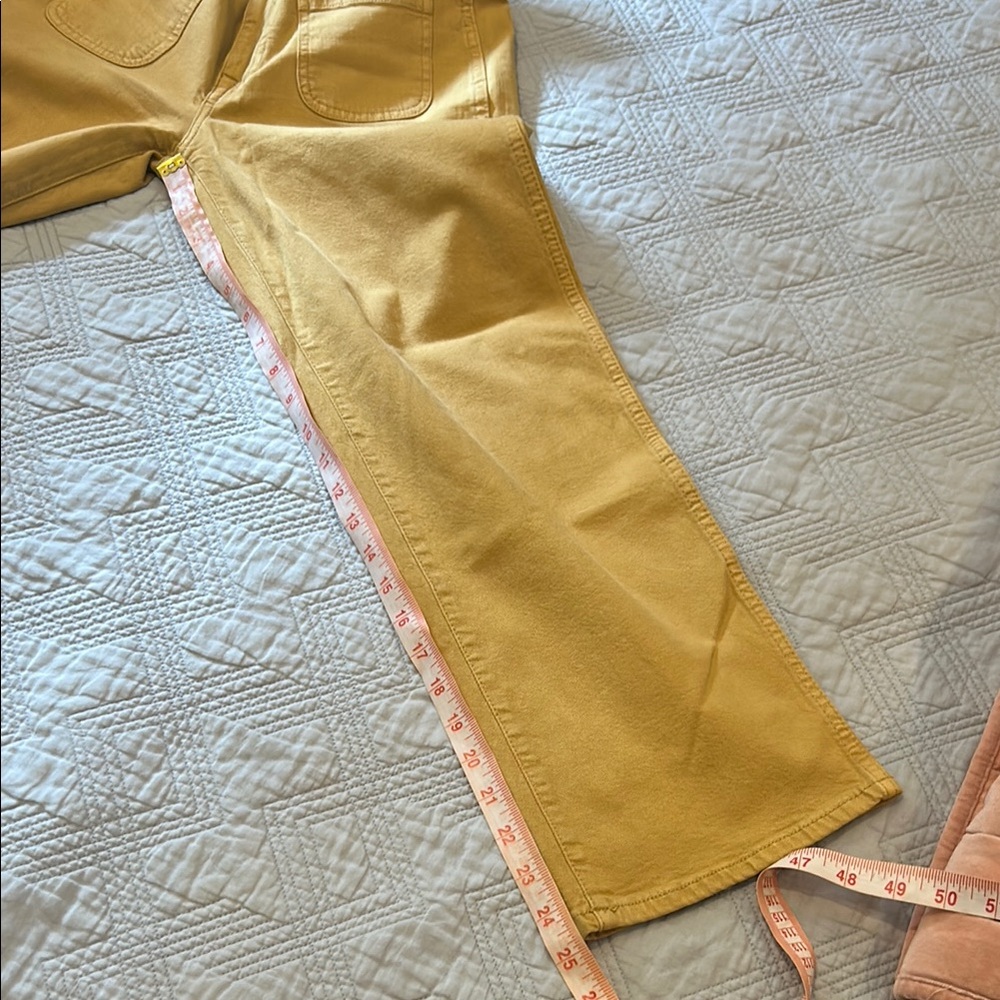 Madewell Women's goldenrod Jeans 24P petite straight leg crop wide leg - Picture 6 of 8